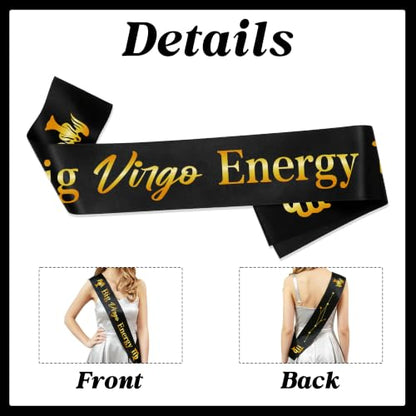 Virgo Zodiac Sash Birthday Party Accessory - Big Virgo Energy