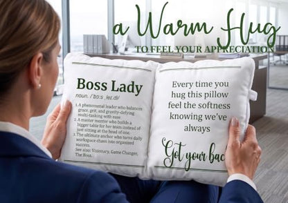 Boss Lady Book Shape Pillow - Gift for Boss Day and Christmas