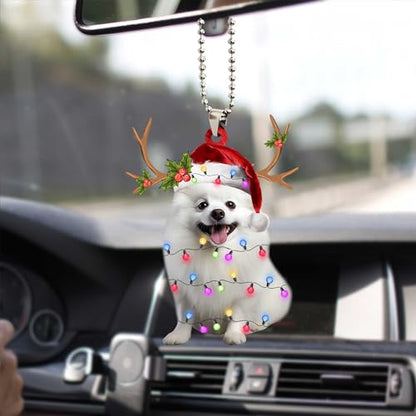 Pomeranian Christmas Ornament Flat Decor - Variation 3