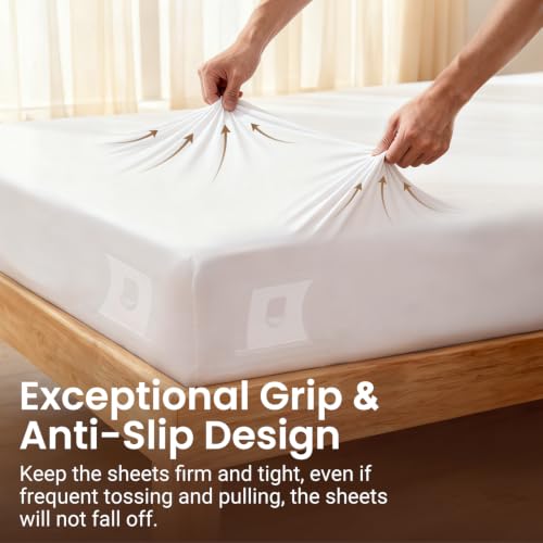 Sheet Holders for Bed Corners & Sides - Pack of 4, Non-Slip Bed Sheet Clips