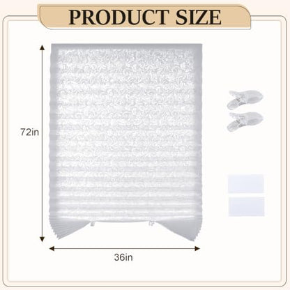 4 Pack 36x72 Inch Non-Woven Fabric Window Blinds with Adjustable Clips - Light Filtering Shade