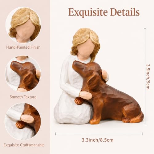 Brown Dachshund Lover Figurine Dog Memorial Gift for Dachshund Moms
