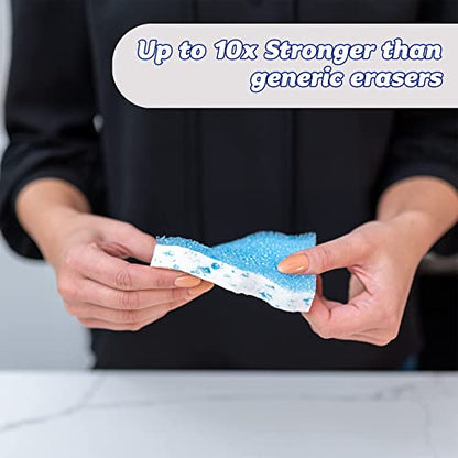 Scrub Daddy Eraser Daddy 10x, Magic Eraser Sponge for Painted Walls, Skirting Board Cleaner, Melamine Sponges, Dual-Sided Scrubber Pads, All Purpose Cleaning Sponges, Magical Mark Remover, 2 Pack