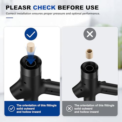 High Pressure Toilet Plunger - Heavy Duty Bathroom Unclogger - Dark Black