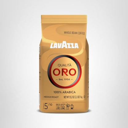 Lavazza QualitÃ Oro Whole Bean Blend, Medium Roast, 2.2 Pound (Pack of 1) ,100% Arabica, Central America & African highland origins, Fruity & Aromatic