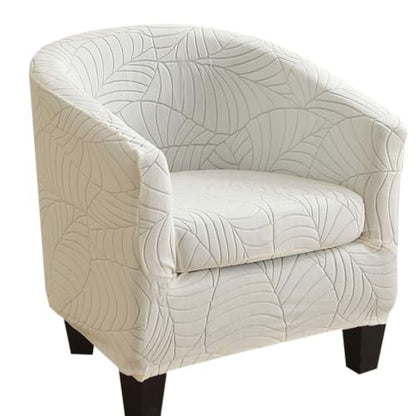 ANWUCHEN 2-Pack White Club Chair Slipcovers - Stretch Armchair Covers for Living Room
