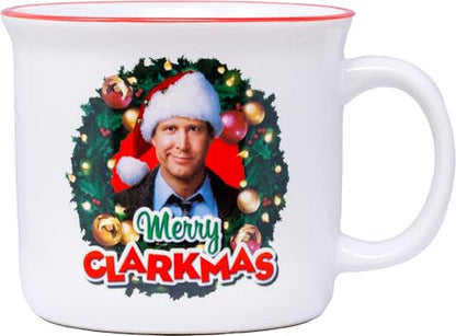 Christmas Vacation Ceramic Camper Mug 14oz - Microwave & Dishwasher Safe - Merry Clarkmas Variation
