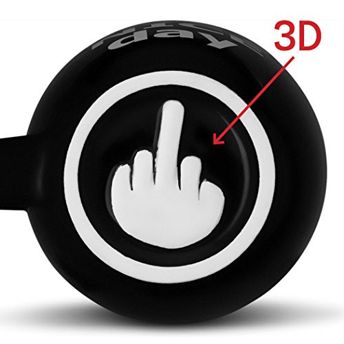 Black Funny Coffee Mug with Middle Finger Gag Design - 14 Ounce Novelty Gift for Adults, Coworkers, Christmas