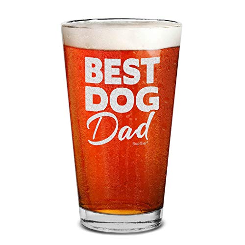 Funny Dog Dad Beer Glass - Engraved 16 oz Pet Lover Gift