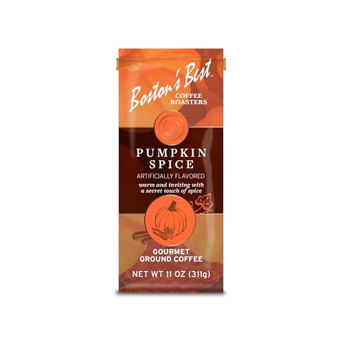 Boston’s Best Coffee - Fall-Inspired Pumpkin Spice Coffee, Medium Roast Gourmet Coffee, Delicious Flavored Coffee, Premium Ground Coffee, 11 oz. / 311 g Coffee Bag