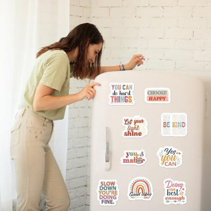 Inspirational Christian Fridge Magnets - 16 Pcs Boho Locker Decor (Variation: Inspirational Christian)