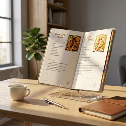 4 Inch Clear Acrylic Book Stand - Desktop Display Easel for Books & Decor - Variation of S 6 × 5.5 × 4 in