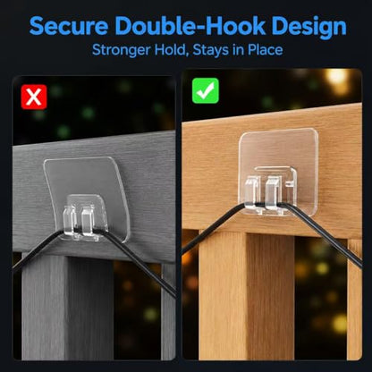 50PCS Outdoor String Light Hooks for Christmas and Garden Lighting