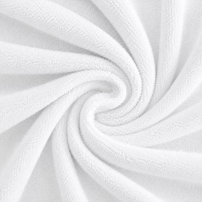 Luxury Cotton Bath Towel Set of 6 - Ultra Soft & Highly Absorbent, Quick Dry White