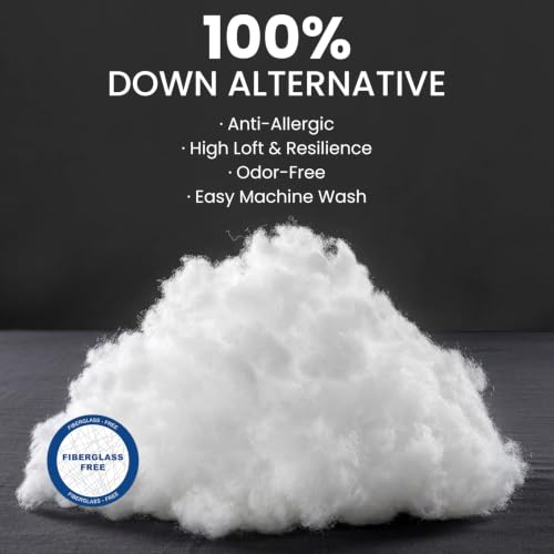 FP FLEXPEDIC Adjustable Loft Firm King Size Hotel Pillow Set of 4 White