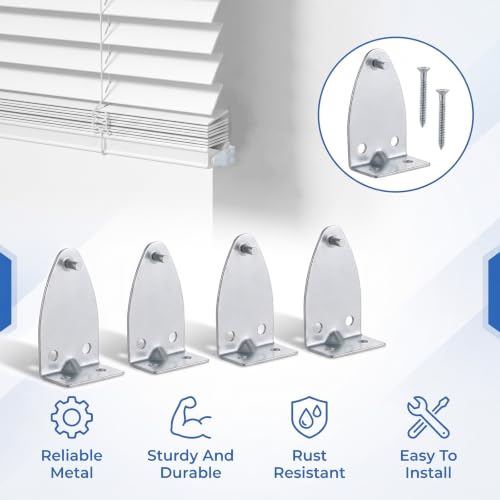 4 Pack Metal Blind Hold Down Brackets for Window Shades & Blinds