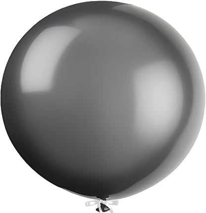 Phantom Black Latex Balloons - Vibrant 36" Pack of 6 for Birthdays, Graduations & Special Events