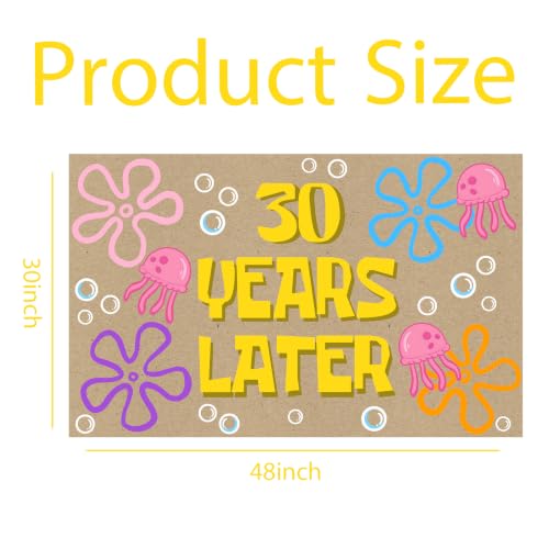30 Years Later Birthday Banner for Celebration Decorations