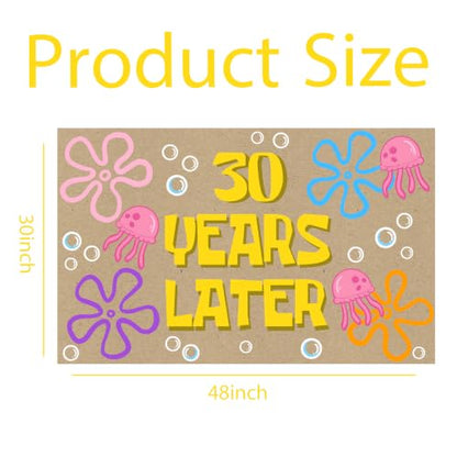 30 Years Later Birthday Banner for Celebration Decorations