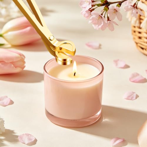 Stainless Steel Candle Wick Trimmer Cutter with Gold Finish - Easy to Use