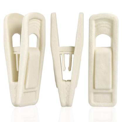 24 Pack Velvet Hanger Clips for Velvet Hangers - Beige