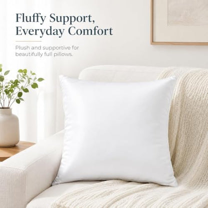 18x18 Pillow Insert - Premium Polyester Square Cushion Filler for Sofa Couch