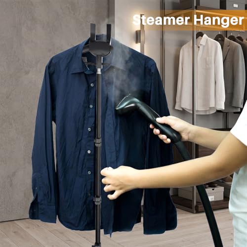 Clothes Steamer Rack Stand with Hanger and Gloves - 66.8 Inch Adjustable Garment Steaming Organizer