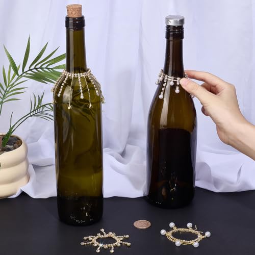 Gorgecraft Rhinestone Wine Bottle Tassel Set - Golden & Light Gold, 12cm