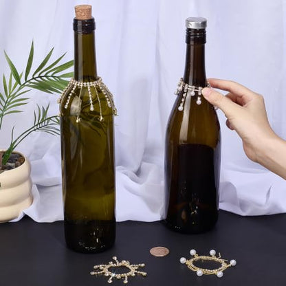 Gorgecraft Rhinestone Wine Bottle Tassel Set - Golden & Light Gold, 12cm