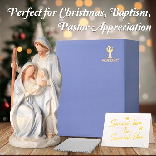 Nativity Set Holy Family Statue, 10 Inch – Handcrafted Christmas Decor