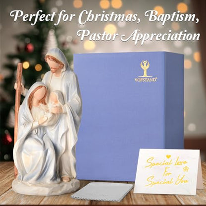 Nativity Set Holy Family Statue, 10 Inch – Handcrafted Christmas Decor