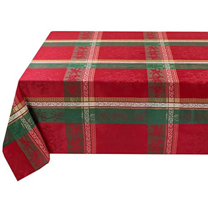 Holiday Legacy Rectangular Tablecloth 60x120 Inches - Elegant Holiday Decor