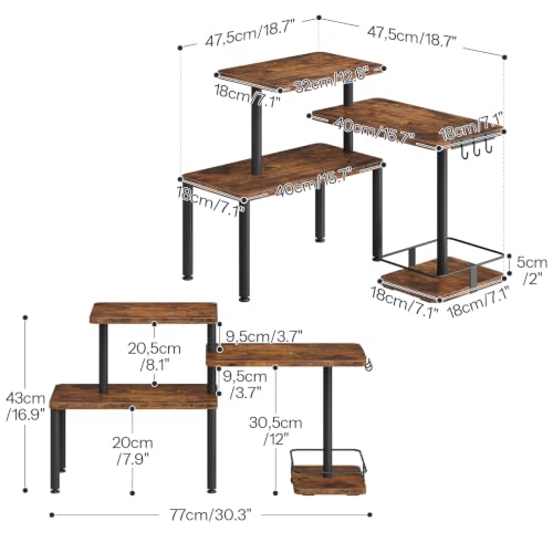 Countertop Corner Shelf Organizer for Kitchen, 4-Tier Space Saver
