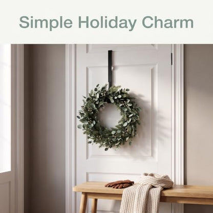 Adjustable Wreath Hanger for Front Door - Over-the-Door Hook 15-25 Inches