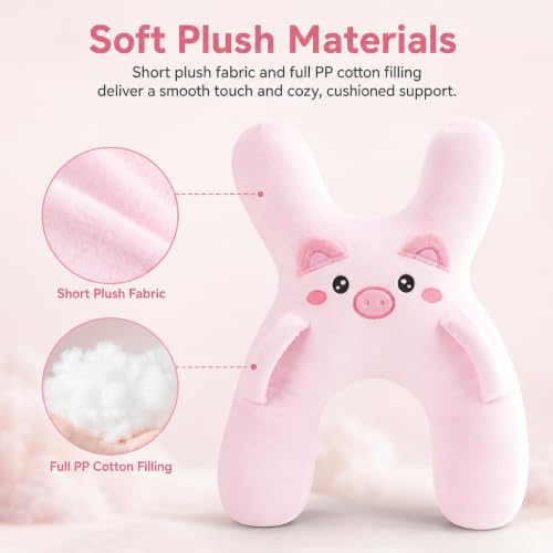 H-Shaped Car Travel Pillow for Sleeping - Grey