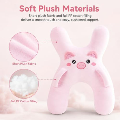 H-Shaped Car Travel Pillow for Sleeping - Grey