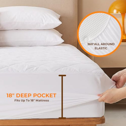 Queen Heated Mattress Pad with Dual Controllers, 11 Heat Settings, Auto Shut Off