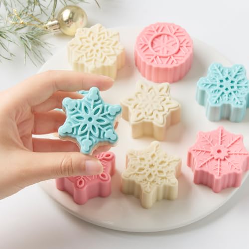 Snowflake Silicone Mold - Christmas Chocolate & Craft Baking 2Pcs