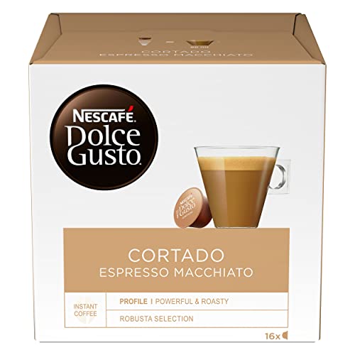 Coffee Capsule | Nescafé | Dolce Gusto Cortado Espresso Macchiato Koffie Capsules | Total Weight 3.53ounce