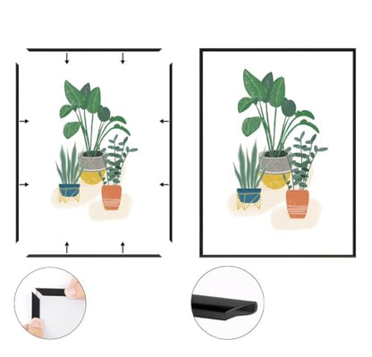 16x20 Black Flat Profile Wall Photo Frame - Lightweight Picture Frame