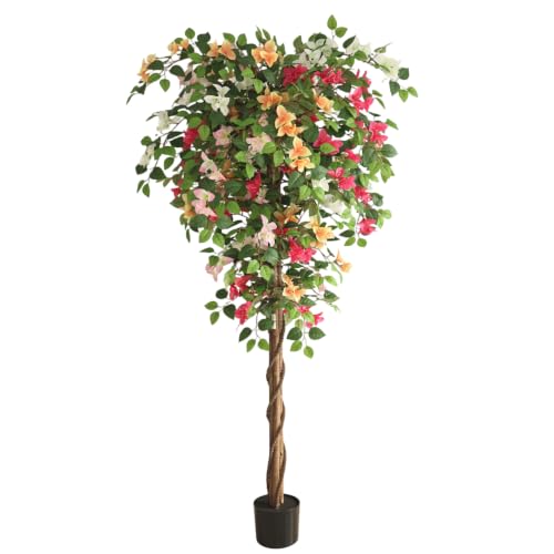 6FT Artificial Bougainvillea Tree - Realistic Outdoor & Indoor Decor