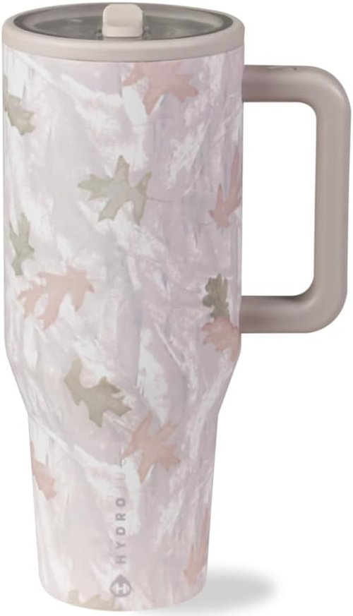 HydroJug Traveler - 32 Oz Insulated Water Bottle with Handle & Flip Straw - Leak Resistant, Camo Design
