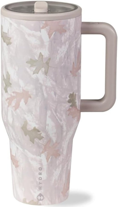 HydroJug Traveler - 32 Oz Insulated Water Bottle with Handle & Flip Straw - Leak Resistant, Camo Design
