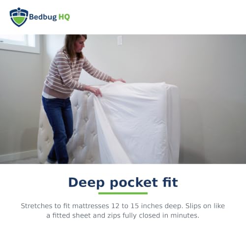 King Waterproof Mattress Encasement Bed Bug & Dust Mite Barrier, Deep Pocket Fit