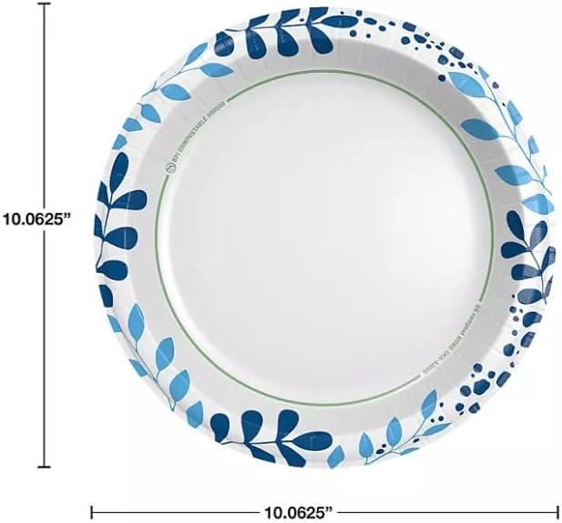 Ultra Dinner Paper Plates - 10-Inch Size | 204 Count for Effortless Entertaining