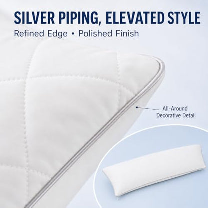 Cooling Body Pillow Cover with Diamond Quilted Design - Breathable & Stretch Fit