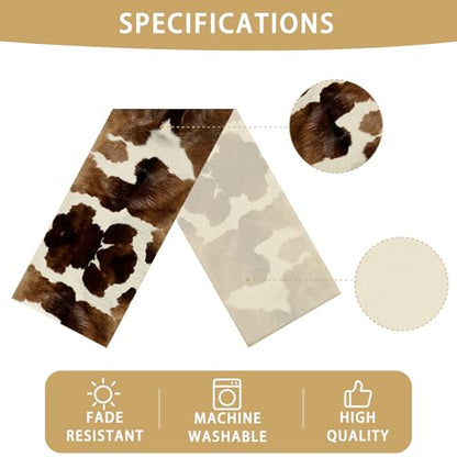 Cow Print Table Runner Seasonal Spring Fall Kitchen Dining Linen 13x72 Inch - Variation of THIS listing