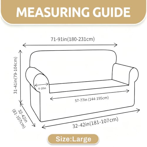 YEMYHOM 2026 Large Coffee Sofa Cover Slipcover for 3 Cushion Couch Pet Friendly