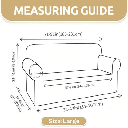 YEMYHOM 2026 Large Coffee Sofa Cover Slipcover for 3 Cushion Couch Pet Friendly