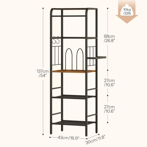 Freestanding Towel Rack with Storage Shelf for Bathroom